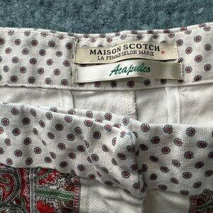 Good Condition - MAISON SCOTCH🦙Acapulco Womens Shorts Tan Paisley - Size 2